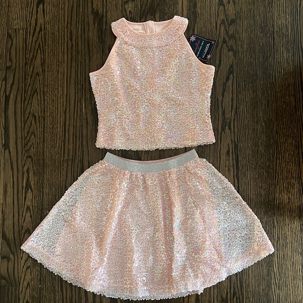 NWT! American Girl x Something Navy Pink Sequin Top and Skirt